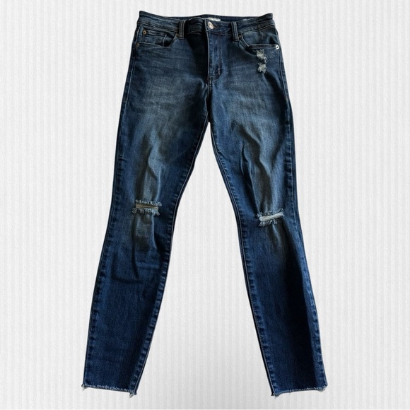 STS Blue Denim - STS Blue Ellie High Rise Ankle Skinny Distressed Frayed Jeans Size 27